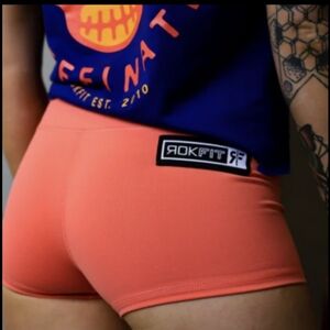 RokFit Booty Shorts Med Teal